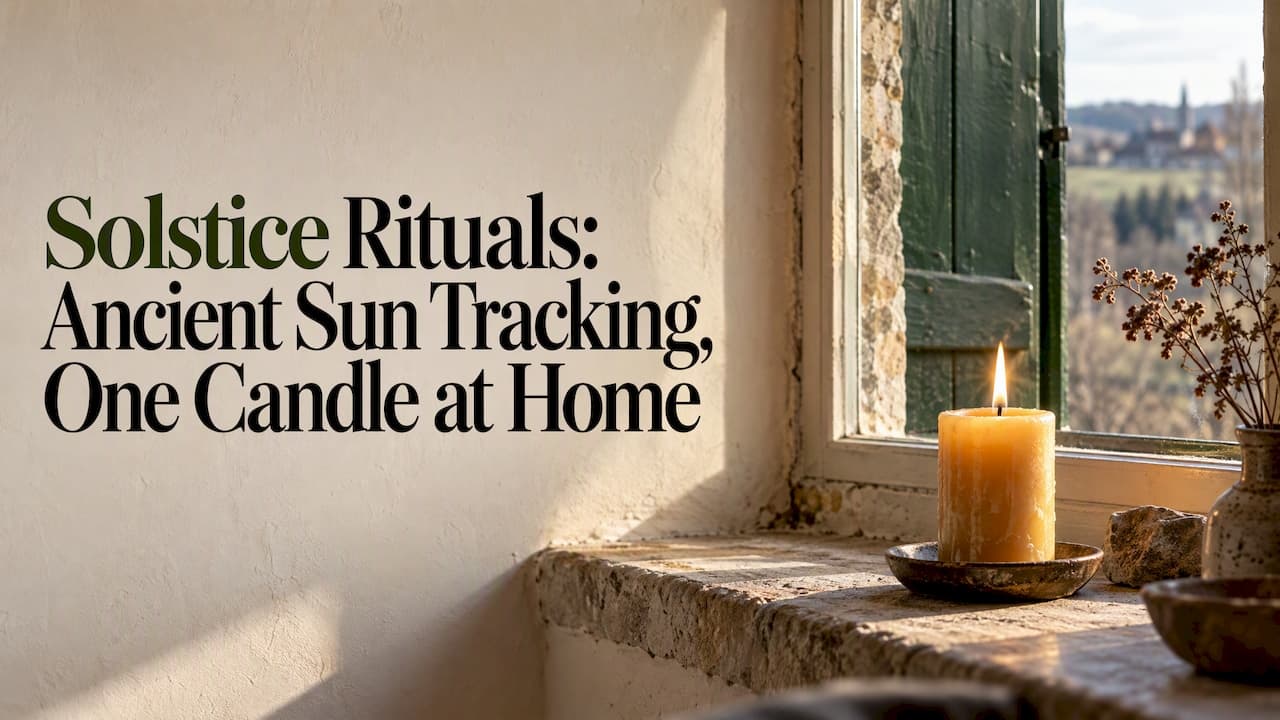 Solstice Rituals: Ancient Sun Tracking, One Candle at Home